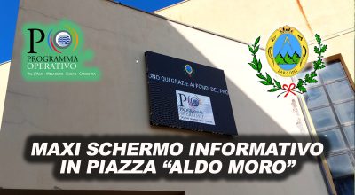 Sarconi: installato un maxi-schermo informativo in Piazza Aldo Moro