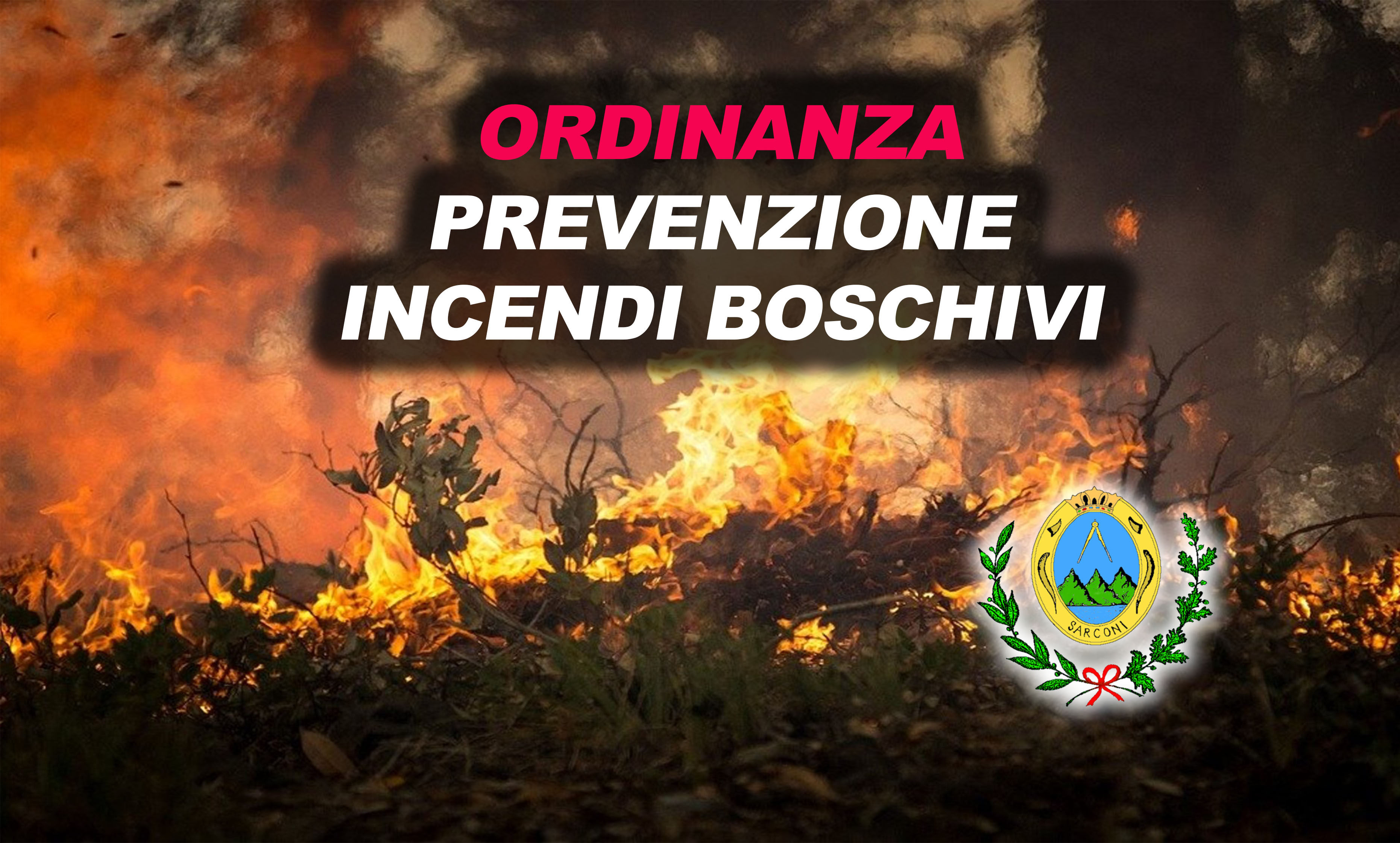 Avviso di pubblicazione Ordinanza applicazione delle misure di prevenzione rischio incendi boschivi